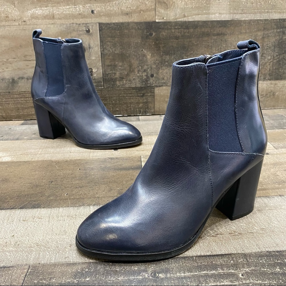 Filippo Raphael Womens Blue Leather Heel Boots 35